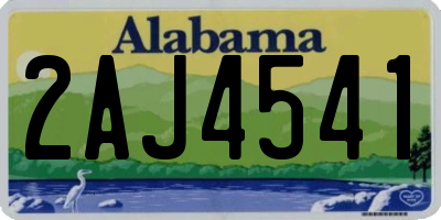 AL license plate 2AJ4541