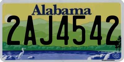 AL license plate 2AJ4542
