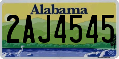 AL license plate 2AJ4545