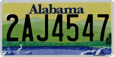 AL license plate 2AJ4547