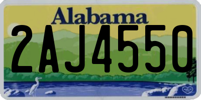 AL license plate 2AJ4550