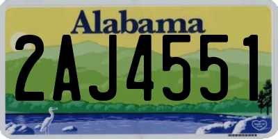 AL license plate 2AJ4551