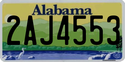 AL license plate 2AJ4553