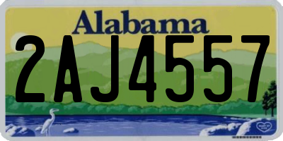 AL license plate 2AJ4557