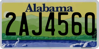 AL license plate 2AJ4560