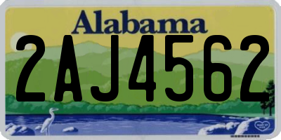 AL license plate 2AJ4562