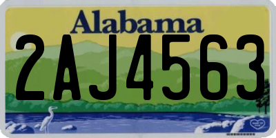 AL license plate 2AJ4563