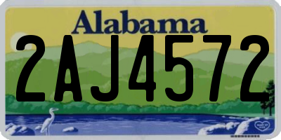 AL license plate 2AJ4572