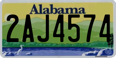 AL license plate 2AJ4574