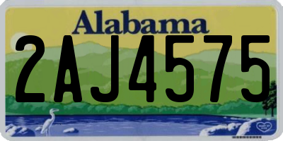 AL license plate 2AJ4575