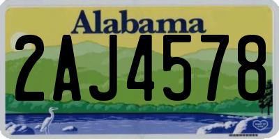 AL license plate 2AJ4578