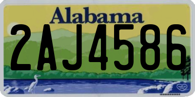AL license plate 2AJ4586