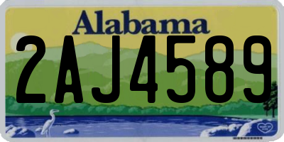 AL license plate 2AJ4589