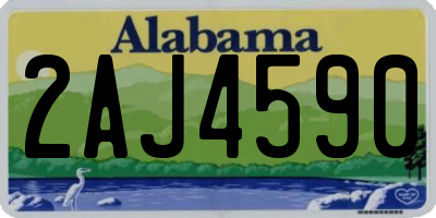 AL license plate 2AJ4590