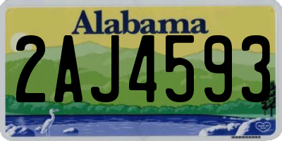 AL license plate 2AJ4593