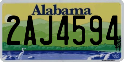 AL license plate 2AJ4594