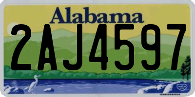 AL license plate 2AJ4597