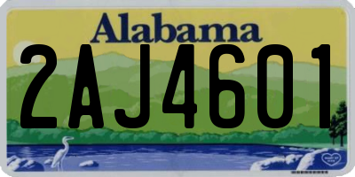 AL license plate 2AJ4601