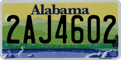 AL license plate 2AJ4602