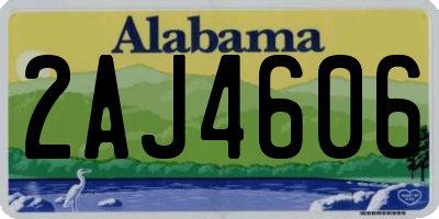 AL license plate 2AJ4606