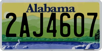 AL license plate 2AJ4607