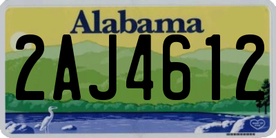 AL license plate 2AJ4612