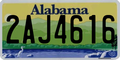 AL license plate 2AJ4616