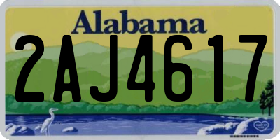 AL license plate 2AJ4617