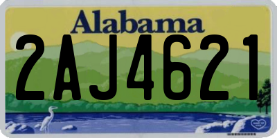 AL license plate 2AJ4621