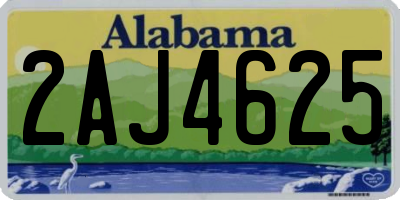 AL license plate 2AJ4625