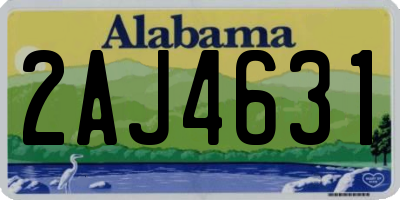AL license plate 2AJ4631