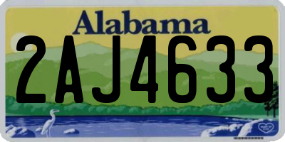 AL license plate 2AJ4633