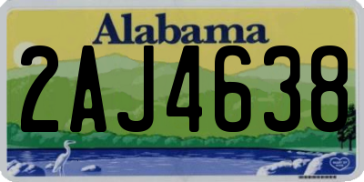 AL license plate 2AJ4638