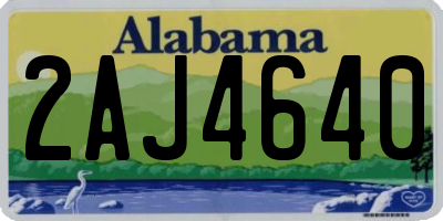 AL license plate 2AJ4640