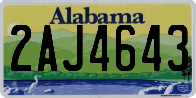 AL license plate 2AJ4643