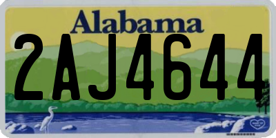 AL license plate 2AJ4644