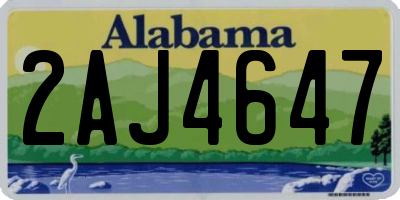 AL license plate 2AJ4647
