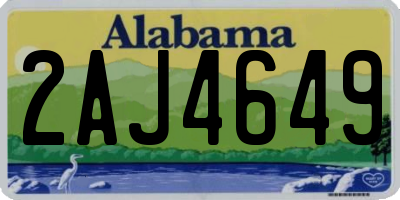 AL license plate 2AJ4649