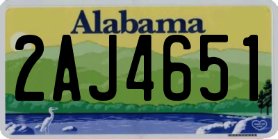 AL license plate 2AJ4651