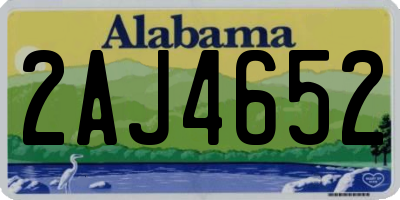 AL license plate 2AJ4652