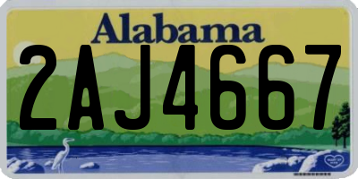 AL license plate 2AJ4667