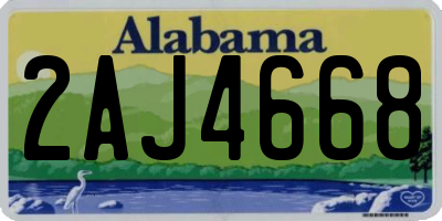 AL license plate 2AJ4668