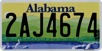 AL license plate 2AJ4674