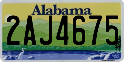 AL license plate 2AJ4675