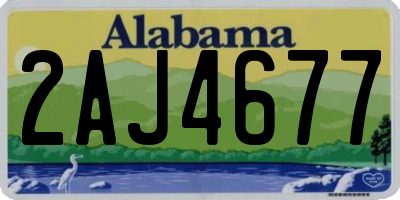 AL license plate 2AJ4677