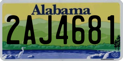 AL license plate 2AJ4681
