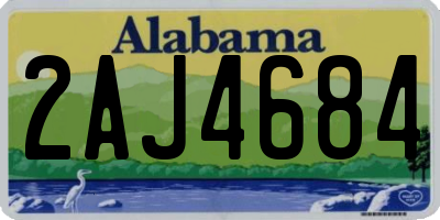 AL license plate 2AJ4684