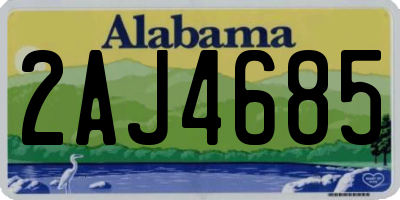 AL license plate 2AJ4685