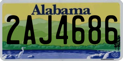 AL license plate 2AJ4686
