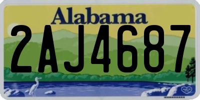 AL license plate 2AJ4687